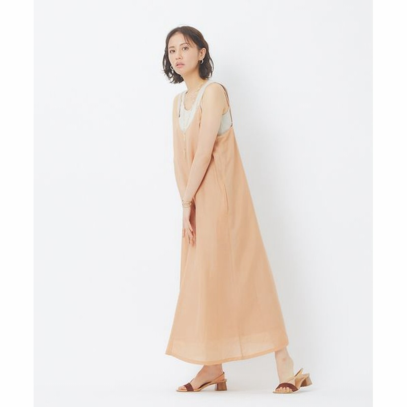 Abahouse Mavie アバハウス マヴィ Ecru ライトクロスキャミワンピース サーモンピンク F 通販 Lineポイント最大1 0 Get Lineショッピング