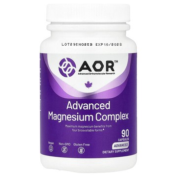Advanced Orthomolecular Research AOR, 改進鎂複合劑，90 粒素食膠囊