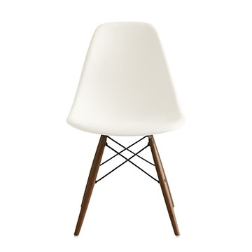 Eames DSW 單椅（胡桃木腳、棉花白）