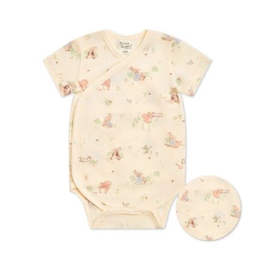 野餐比得開襟包屁衣 (天絲洞感緹花布)