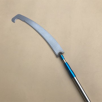 藍套不銹鋼壓花伸縮桿 高空鋸子三面磨齒單鉤鋸 8mm螺絲焊修枝鋸