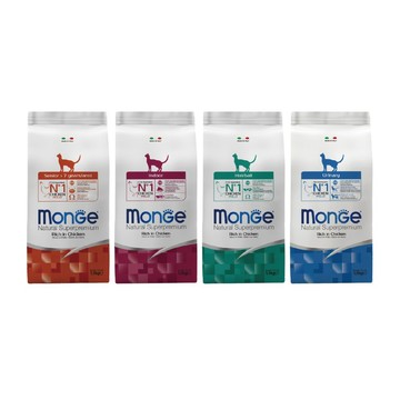 MONGE 瑪恩吉 天然全能系列 1.5kg 泌尿/化毛/室內貓/高齡貓 成貓 貓飼料 貓糧 貓乾糧