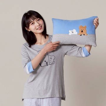 【YVONNE以旺傢飾】QUOKKA & BOBO 方形抱枕（30x45）-晨霧藍