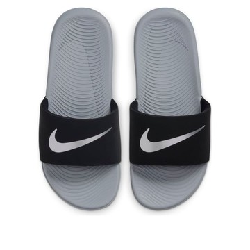 (GS) Nike Kawa Slide 'Black Metallic Silver'