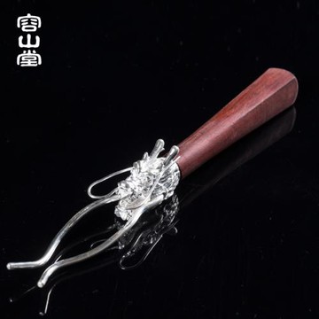 容山堂 銀鐵壺蓋置 壺蓋托茶漏托架茶龍頭銅壺銀壺茶具配件