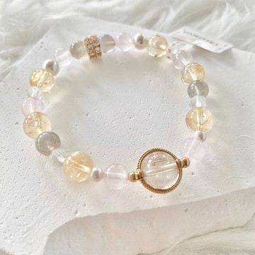 【Crystalvia辰瑄水晶｜植享生活】金髮晶財運亨通水晶手作手鍊