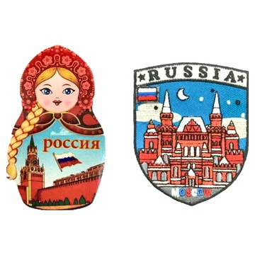 A-ONE 匯旺 俄羅斯娃娃 克里姆林宮辦公室磁鐵 C52 + 莫斯科布貼 2個 台灣製 7.5 x 6 CM  1.89 x 3.31吋 + 2.5 x 3.1吋  磁鐵 俄羅斯娃娃 克里姆林宮辦公室 + 布貼 俄國 莫斯科