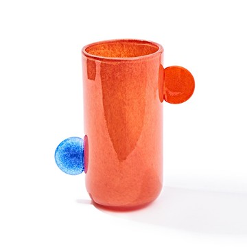 龐畢度圓耳花瓶 - 橘