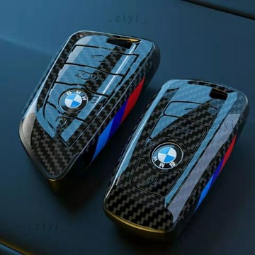 汽車鑰匙套 汽車鑰匙殼 寶馬碳縴維鑰匙套 F20 新 F30  F10 7係 F48 X2 F25 X5 鑰匙套
