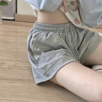 7842 名使用者😊高腰顯瘦運動短褲外穿夏季休閒新款寬鬆顯瘦薄款居家跑步熱褲褲子69AY
