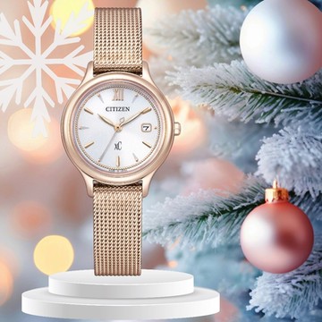 CITIZEN 星辰 xC 系列 光動能 簡約 腕錶-28mm EW2635-62A