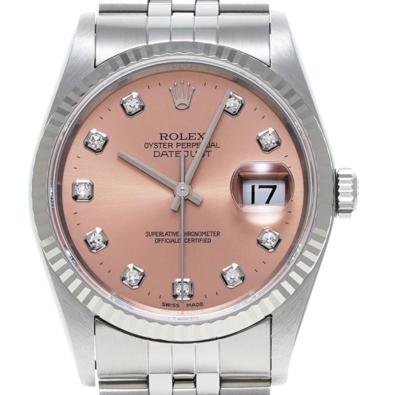 ロレックス ROLEX 16234G X番(1993年頃製造) ピンク /ダイヤモンド メンズ 腕時計