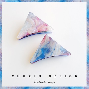 日韓發飾石原里美同款彩云系列醋酸發夾抓夾ins發卡頭飾頂夾夾子1入