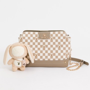 PLAYBOY - 斜背包 Bubble Bunny系列 - 卡其色/512-5320-26-7