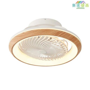 360度搖頭吸頂風扇燈臥室餐廳日式木紋吊扇燈變頻智能專供