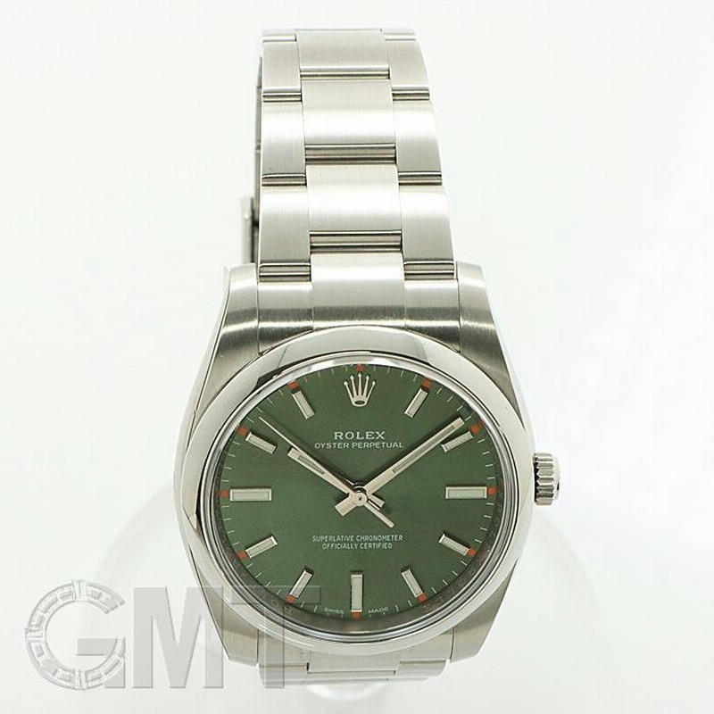 ロレックス オイスターパーペチュアル34 114200 オリーブ