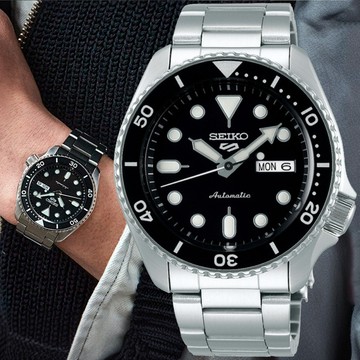 SEIKO 精工 5 SPORTS系列 Lineup 黑水鬼 機械腕錶 42.5mm (4R36-07G0Q/SRPD55K1)