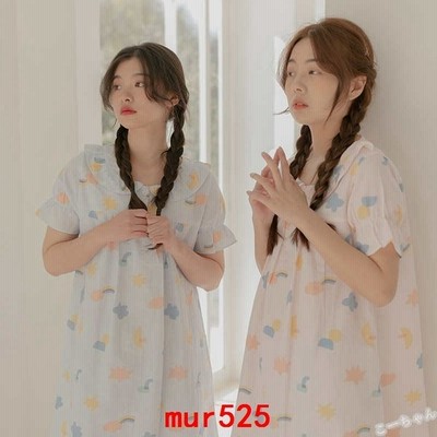 ルームウェア ガーゼ ワンピース もこもこ パジャマ レディース かわいい 半袖 やわらかい ルームワンピース 春 夏 綿100 おしゃれ 部屋着 通販 Lineポイント最大get Lineショッピング
