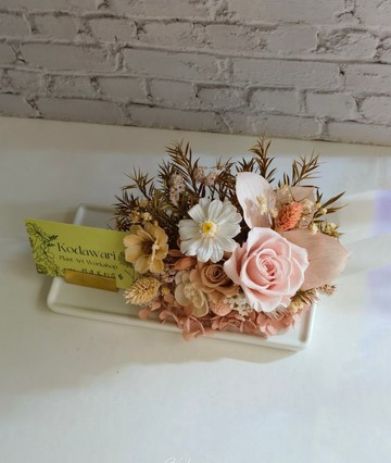 永生花名片座.桌花 開幕.祝賀花禮 喬遷 升遷  聖誕節禮物