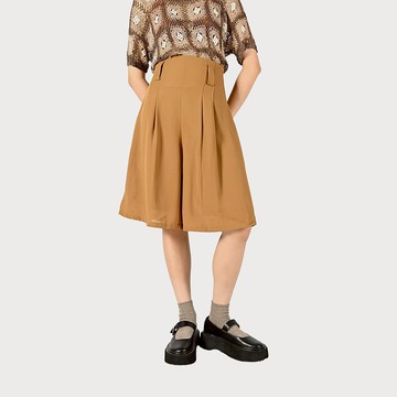 【蛋植物古著】微風沙丘純色高腰古著短褲裙