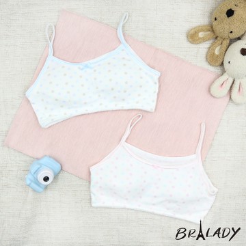 波蕾妮｜台灣製 圓點純棉背心式學生內衣 發育內衣【M7247】少女內衣 成長型 無鋼圈 薄杯 棉杯 棉質內衣 11