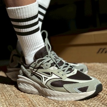 MIZUNO ASTRO LS 鼠尾草灰 厚底增高 緩震回彈 跑步鞋 美津濃 男鞋 D1GH252103