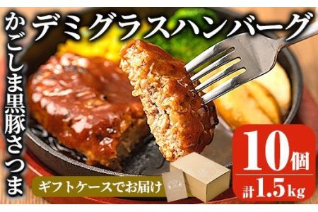 a563 「かごしま黒豚さつま」デミグラスハンバーグ1.5kg(150g×10パック