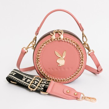 PLAYBOY - 斜背包 Golden age金色年代系列 - 粉色/531-1901-12-7