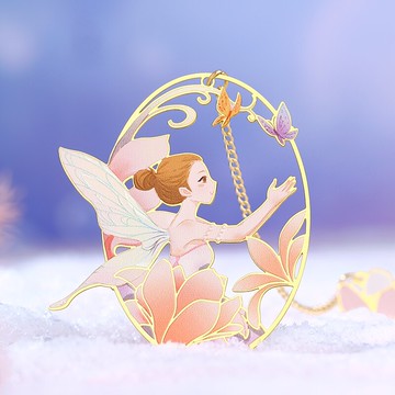 文創紀念品金屬玉蘭花仙子文藝書簽禮盒裝新年故宮文藝高檔精美創意小禮品古典中國風學生用古風禮物定制