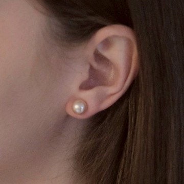 MAISON M So法珍珠耳環 紫色L