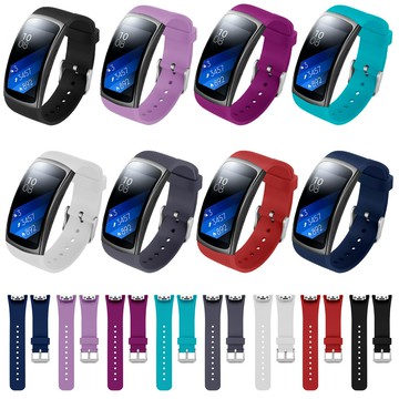 優樂悅~適用SAMSUNG三星 Gear Fit2 Pro表帶智能手表替換腕帶 硅膠表帶