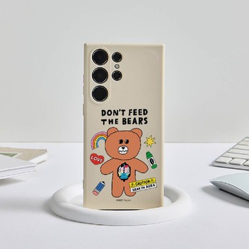 Noyisin請勿餵食殭屍熊純色矽膠SAMSUNG手機殼