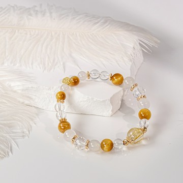 財運加乘 | 1A鈦晶(金)/金虎眼/白水晶/白玉髓