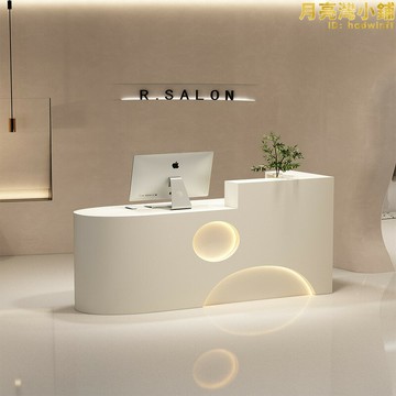 【新店熱銷】院吧檯小型簡約烤漆婚紗店瑜伽館前臺接待臺