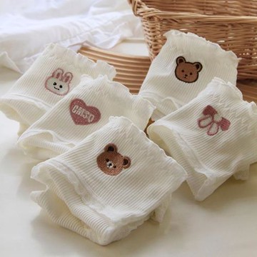 內褲女禮盒5條裝日系學院風可愛卡通少女心甜美三角褲純棉檔短褲