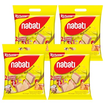 Nabati 麗芝士 起司威化餅 入口即化濃厚起司風味  414g  4袋