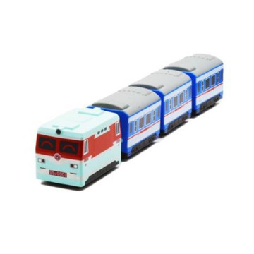 中國鐵路列車 韶山3型電力機車 鐵支路4節迴力小列車 迴力車 火車玩具 壓克力盒裝 QV031T1 TR台灣鐵道