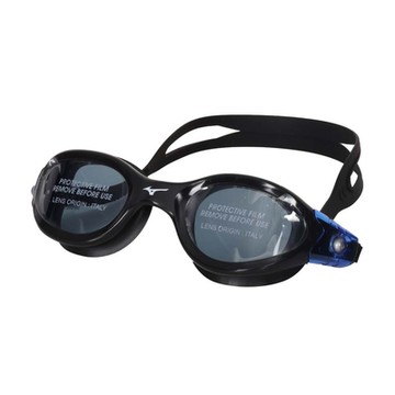 MIZUNO SWIM 泳鏡-台灣製 抗UV 防霧 蛙鏡 游泳 美津濃 N3TEA68000-92 黑白藍