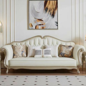 免運/公司貨 沙發 美式沙發 沙發組 菲瑪仕法式復古沙發 大客廳高檔美式輕奢沙發 真皮沙發 高級家具全屋 可開發票 全館五折 工廠現貨直銷 新品特價 z1103