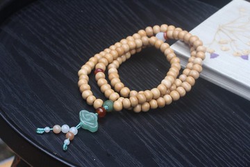 【念珠】客家彌陀佛珠108顆手串/瓷感草菩提手鏈天然植物