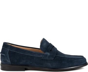 LA CONTE 藍色休閒日常CLOSED LOAFERS 藍色男款鞋子