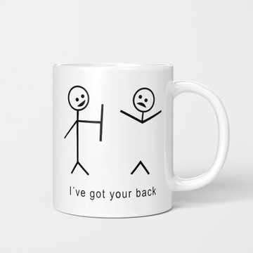 I've got your back 辦公室創意簡約杯子 成人美式水杯咖啡馬克杯