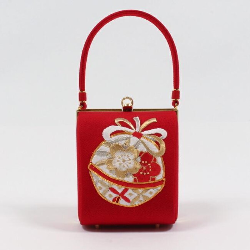 子供着物 長襦袢セット 花々 鈴 金駒刺繍 赤色 七五三 3歳 CK-7022