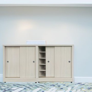 文創集 多坦2.9尺推門低鞋櫃(五色可選)-88x40x92-cm免組