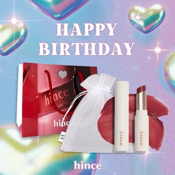 【hince】生日快樂！氣質提升滋潤護唇膏+束口袋+RAW CRUSH 限定提袋(生日禮物)