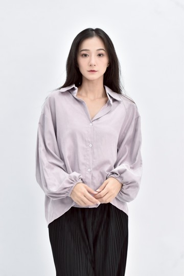(L) tgys design 長袖紫色襯衫上衣