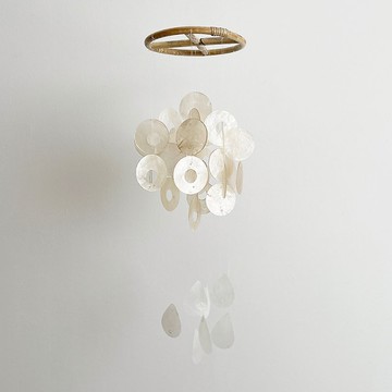 預製|斯德哥爾摩雨-米色-自然色|貝殼風鈴/#1-366