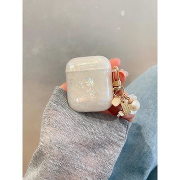 高級感小眾彩色貝殼紋AirPodspro保護套蘋果無線藍牙耳機保護殼airpods1/2/3代日韓網紅可愛pro2防摔套女新款
