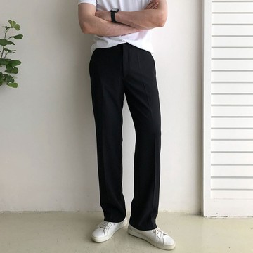 後鬆緊直筒修身薄料西裝褲 2色 YUPPIE 預購商品 0822