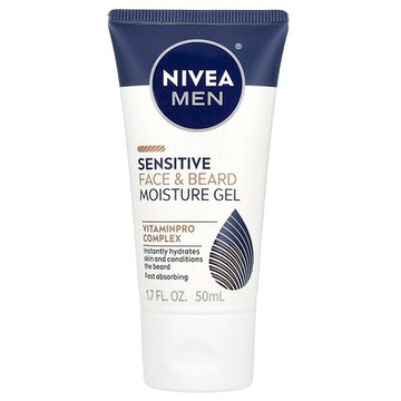 Nivea, 男士，敏感面部和鬍鬚保濕凝膠，1.7 液量盎司（50 毫升）